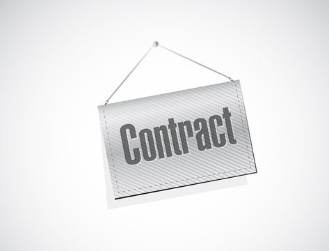contract banner sign illustration design