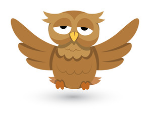 Cute Vector Owl Illustration