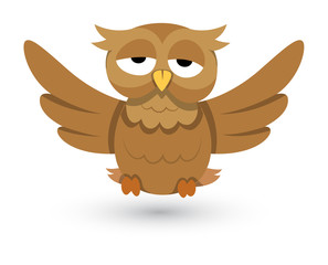 Naklejka premium Cute Vector Owl Illustration