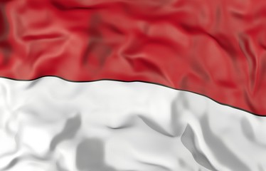 Indonesia corrugated flag 3D illustration