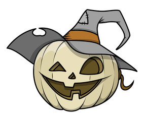 Dumb Jack-o'-lantern Vector Illustration