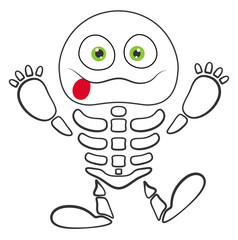 Halloween Skeleton Monster Vector