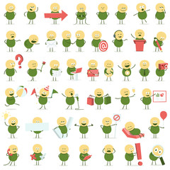 Cute Vector Character In Different Situations