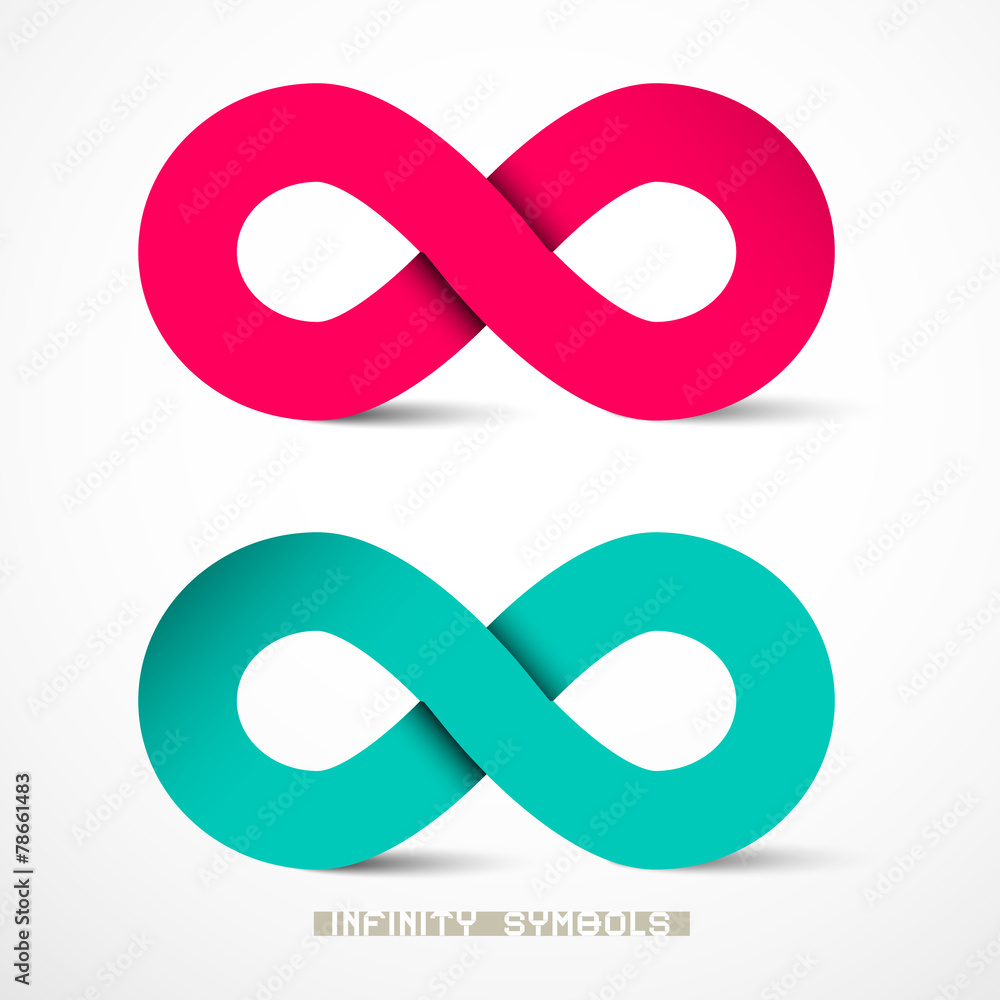 Poster Paper Infinity Symbols Set Vector