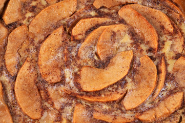 Gras plan sur une tarte aux pommes