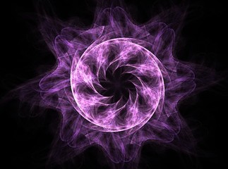 fractal radial pattern on the subject of science