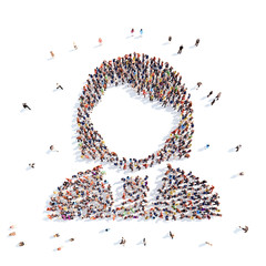 People in the shape of man.