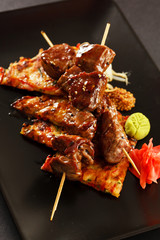 grilled beef skewers