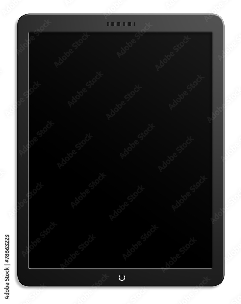 Poster modern computer tablet with blank screen