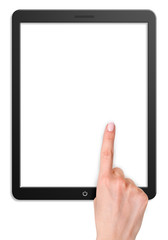 Modern computer tablet with blank screen