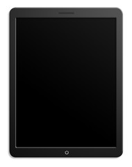 Modern computer tablet with blank screen