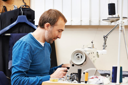 male tailor at work
