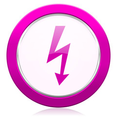 bolt violet icon flash sign