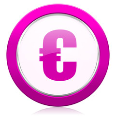 Obraz premium euro violet icon