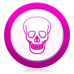 skull violet icon death sign