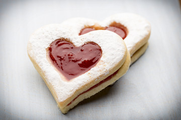Cookies heart shape.