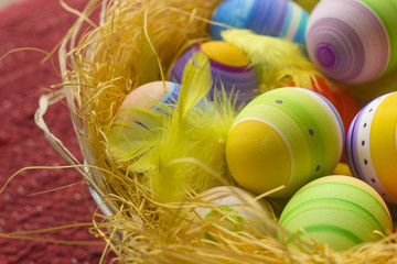 Colored Easter Eggs. Creative Ester egg coloring idea