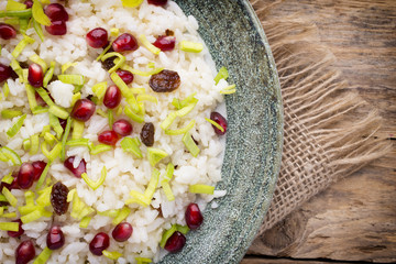 Pomegranate risotto.