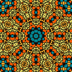 Seamless psychedelic paisley background