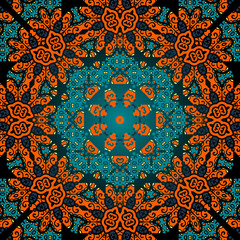 Seamless psychedelic paisley background