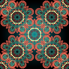 Seamless psychedelic paisley background
