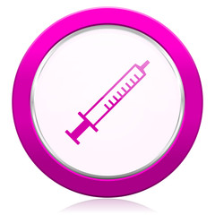 medicine violet icon syringe sign
