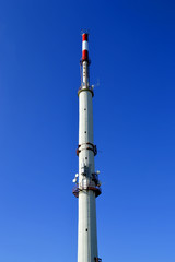 Telecommunication pole on the highest mountain in the Algarve