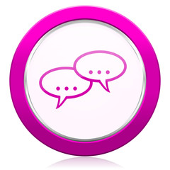 forum violet icon chat symbol bubble sign