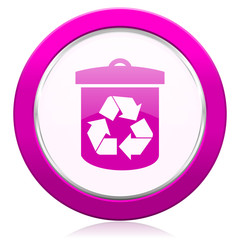 recycle violet icon recycling sign