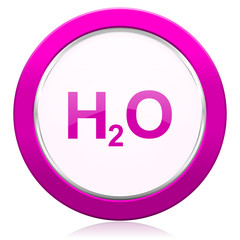 water violet icon h2o sign