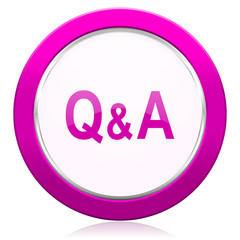 question answer violet icon