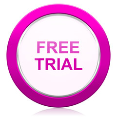 free trial violet icon