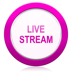 live stream violet icon