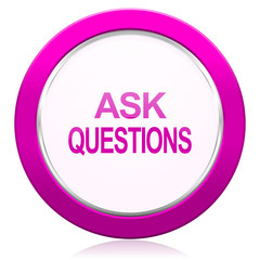 ask questions violet icon