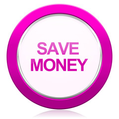 save money violet icon