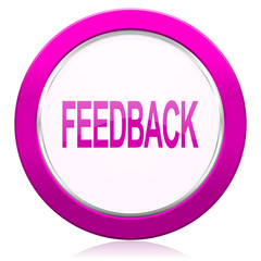 feedback violet icon