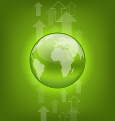 Abstract hi-tech background with symbol Earth