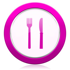 eat violet icon restaurant sign