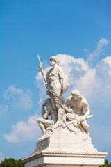 The statue in front of Monumento nazionale a Vittorio Emanuele I