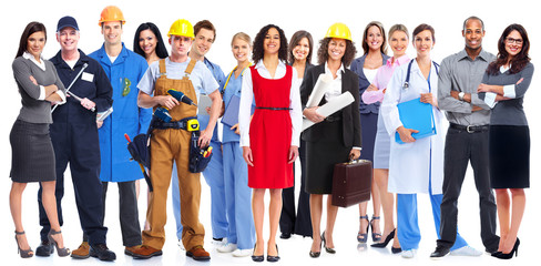 Fototapeta premium Group of workers people.