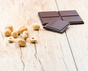 Hazelnuts and chocolate