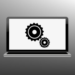 laptop repair vector graphic
