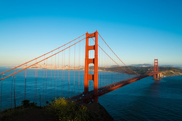 Naklejka na ściany i meble The famous Golden Gate Bridge in San Francisco California