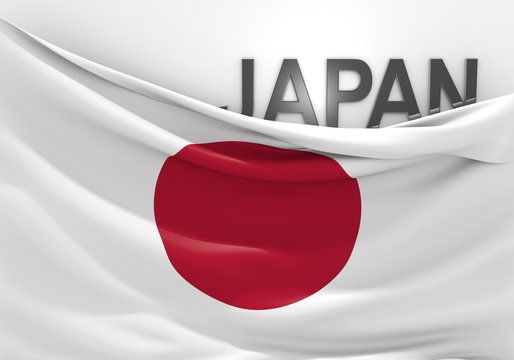 Japan flag and country name