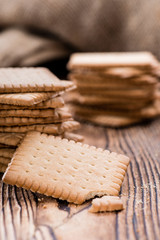 Butter Biscuits on wood