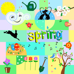 Funny spring background