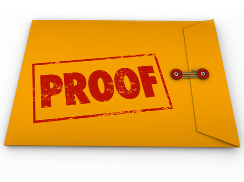 Proof Word Yellow Envelope Verification Evidence Testimony
