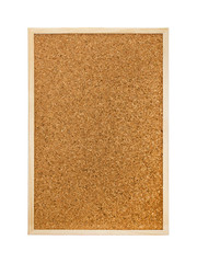 Cork board isolated on white background