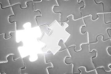 Business success, jigsaw puzzle concept