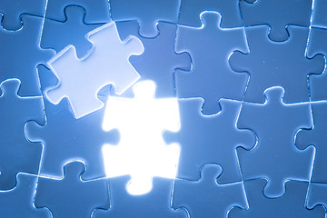 Business success, jigsaw puzzle concept
